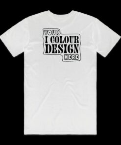 white shirt black print